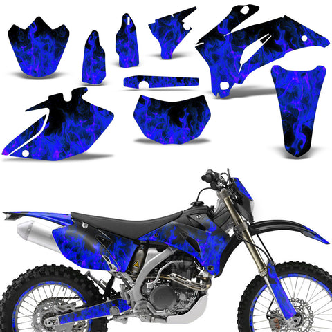 Yamaha WR250F 2007-2014 WR450F 2007-2011 Dirt Bike Motocross Graphic Decal Kit - Flames