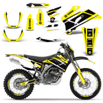 Yamaha WR250F 2007-2014 WR450F 2007-2011 Dirt Bike Motocross Graphic Decal Kit - Hurricane