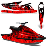 Yamaha Wave Blaster 1993-1996 Jet Ski Graphic Wrap Kit - Flames