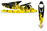 Yamaha Wave Blaster 1993-1996 Jet Ski Graphic Wrap Kit - Flames