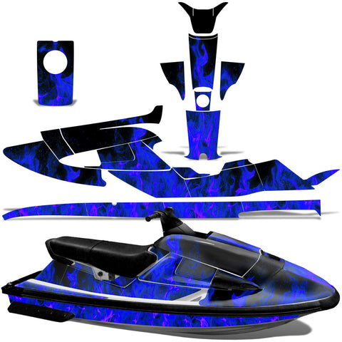 Yamaha Wave Raider 1994-1996 Jet Ski Graphic Wrap Kit - Flames