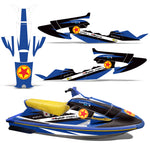 Yamaha Wave Raider 1994-1996 Jet Ski Graphic Wrap Kit - Red Stars