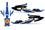 Yamaha Wave Raider 1994-1996 Jet Ski Graphic Wrap Kit - Red Stars