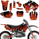 Yamaha YZ125 YZ250 2 Stroke 1996-2001 Dirt Bike Motocross Graphic Decal Kit - Flames