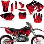 Yamaha YZ125 YZ250 2 Stroke 1996-2001 Dirt Bike Motocross Graphic Decal Kit - Flames