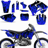 Yamaha YZ125 YZ250 2 Stroke 1996-2001 Dirt Bike Motocross Graphic Decal Kit - Flames