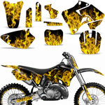 Yamaha YZ125 YZ250 2 Stroke 1996-2001 Dirt Bike Motocross Graphic Decal Kit - Flames