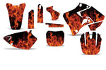Yamaha YZ125 YZ250 2 Stroke 1996-2001 Dirt Bike Motocross Graphic Decal Kit - Flames