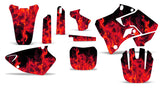 Yamaha YZ125 YZ250 2 Stroke 1996-2001 Dirt Bike Motocross Graphic Decal Kit - Flames