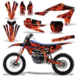 Yamaha YZ250F 2019-2023/YZ450F 2018-2022 4 Stroke Dirt Bike Motocross Graphic Decal Kit - Flames