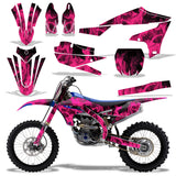 Yamaha YZ250F 2019-2023/YZ450F 2018-2022 4 Stroke Dirt Bike Motocross Graphic Decal Kit - Flames