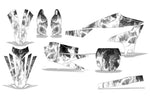 Yamaha YZ250F 2019-2023/YZ450F 2018-2022 4 Stroke Dirt Bike Motocross Graphic Decal Kit - Flames